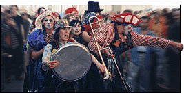 The marching mime

band.